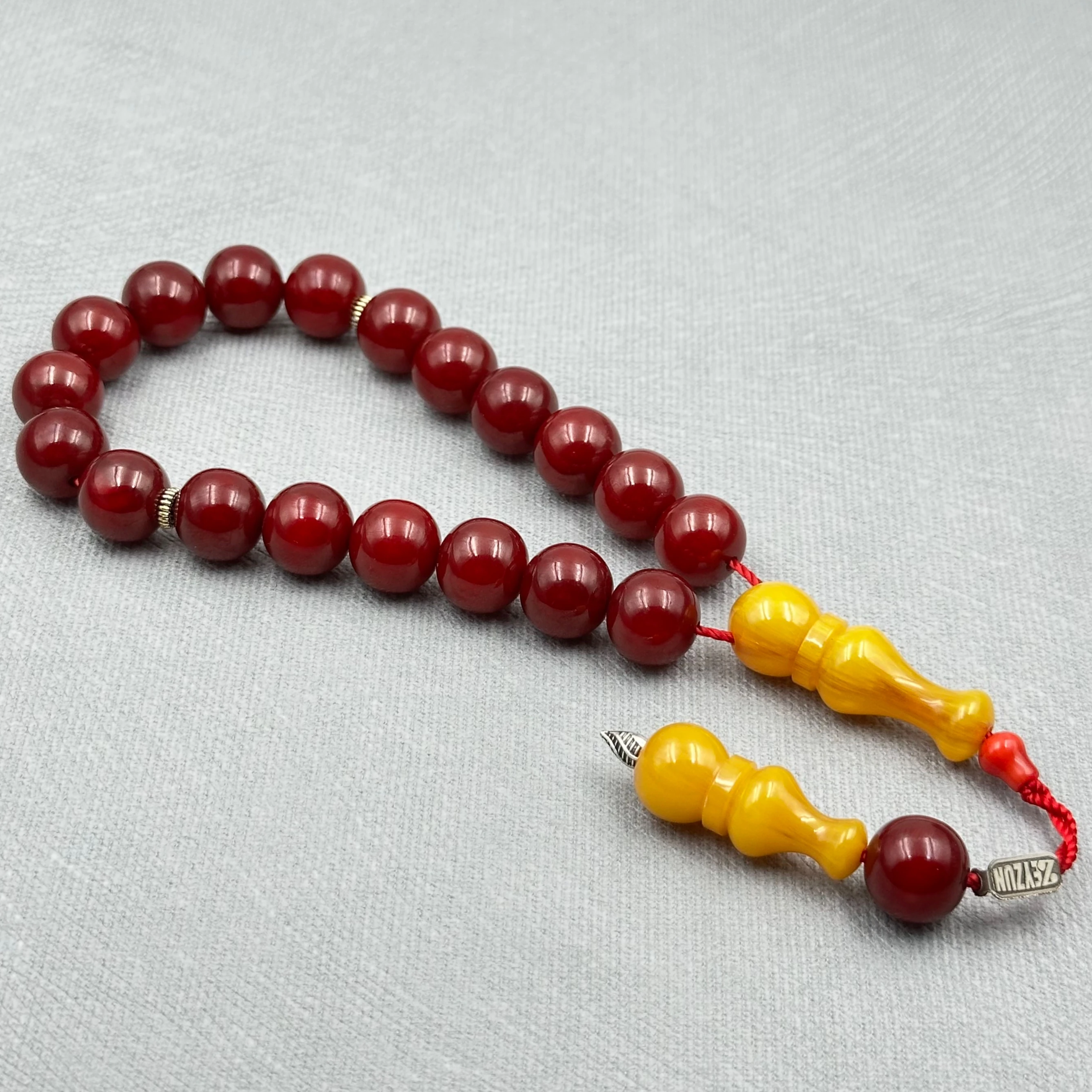 Zeyzun Usta İşçilikli Osmanlı Benzetme Efe Maskot Traşlı İmame Sıkma Kehribar Tespih